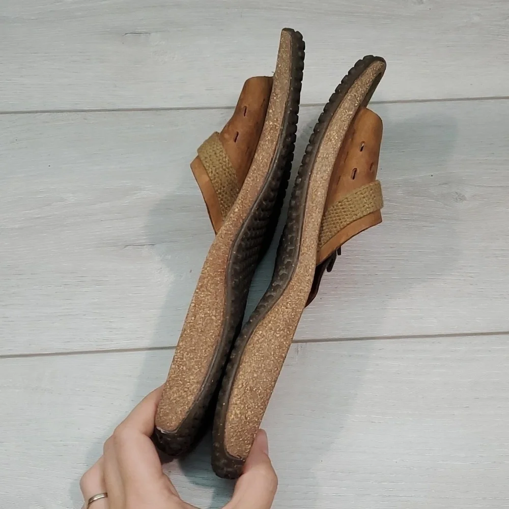 Teva Women 6324 Leather Slide Sandals Flip Flop Flats shoes sz 7